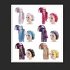 Moda Mężczyźni Kobiety Sparkly Jedwab Durag Bandana Czapka Zestaw Hot Headwear Kolorowe Szerokie Doo Rag Rag Bonnet Czapka Poliester Komfortowy Sleeping Hat