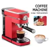 Macchina da caffè semiautomatica ITOP 15bar con manometro Macchina da caffè per uso domestico Montalatte incorporato 220V Rosso Nero