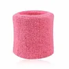 2 PCS Colorful Sport Sweatband Hand Band Unisex Sport Sweatband Wristband Wrist Protector Wrist Support Brace Wraps Guards Gym