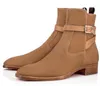 كلاسيكيات أنيقة Kicko Suede Boots Designer Men's Shoes Roadie Samson Flat Middle Shoes غير رسمية ، كاحل مثالي للغاية