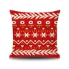 2021 12 Style Cartoon Christmas Linen Pillow Case Home Bar Party Back Cushion Cover Cases Happy New Year XMS Throw Pillowcase M528E