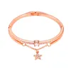 Bling Star Armbänder Armreif Damen Iced Out Strass Anhänger Armband für Mädchen Geburtstagsgeschenk Silber Roségold Modedesign Charm Schmuck