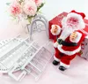 Christmas Santa Claus Doll Electric Climb Double Ladder Toys Christmas Tree Ornaments Kids Music Gifts Toy Hanging Doll Sea Shipping LSK1296