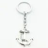 Mode 20 stks / partij Sleutelhanger Sleutelhanger Sieraden Verzilverd Anchor Charms Silver Hanger Gift