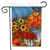 mode halloween flagga pumpa sjunker lönnlöv trädgård flaggor gårdsplan välkommen fall flagga yard banner flaggor 47 * 32cm t2i51438