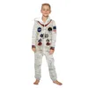 Popular Astronaut Spacesuit Printed Children's Jumpsuit Pants New Loose Zipper Fleece Sweater Pants In Europe And America