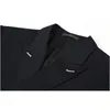 シェンランの男性スーツスリムフィット新しいファッションスーツダブル胸肉ラペルネイビーブルーブラックウェディンググルームパーティープロムスキニーコスチューム200266h