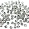 1000pcs tibetansk silver spacer lös metallpärlor för smycken gör handgjorda DIY armband halsband tillbehör 4,5 mm