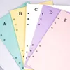 Kleuren Groothandel A6 40 Sheets 5 Loose Leaf Product Solid Color Notebook Navul Spiraal Binder Inside Page Planner Inner Filler Papers School Office Supplies