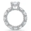 Tail Jewelry Sterling Silber Radiant Cut Weißer Topas Cz Diamant Eternity Party Damen Hochzeit Verlobungsring für Love774
