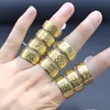 20 Pieceslot Mix Style Fashion Stainless Steel Rings Men Jewelry Gold Color Bohemian Statement Rings Whole Width 8mm4683926