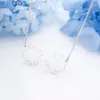 Argent personnalisé nom personnalisé collier infini hommes femmes enfants enfant amitié noël famille bijoux ami Gift182j