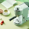 Portable Light Green Espresso Kaffebryggare Mini Electric Italien Kaffebryggare Kontor Cappuccino Latte Maker Tools