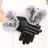 Touched Bow Glove Mittens Cashmere Guantes Design Mode Kvinnors Vinterull Handskar Elegant Varm Gloves1