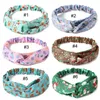 Kerstmis hoofdbanden print Santa Snowflake Cross Hairbands Xmas Meisjes Haaraccessoires Print Leuke Stretch Haar Turban M2756