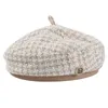 Bérets Winter Femmes Béret CHAPLE TWEED PLAID Béret Hattes de laine chaude épais 5963497