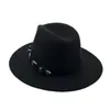 شتاء قبعة بنما Wina Women Caps Male Trilby Hat Wide Brim Fedora Caps with Belt Chapeau Homme Feutre YY180169186239