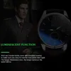 Yazole męska zegarek kwarcowy analogowy skórzany pasek cienkie zegarki biznesowe Mężczyźni wodoodporna Auto Data Luminous Hands Wristwatch 306