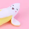Chien chat mignon en peluche forme de banane couinement jouets sonores fruits interactif chat chien jouet jouets créatifs fournitures pour animaux de compagnie
