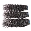 Modern Show Water Wave Brasilianska Human Hair Buntar med Closure Weave Bundle och 4x4 Lace Closure