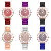 Selling Women Stainless Steel Full Diamond Watch Luxury Ladies Quartz Watch CCQ Clock Drop246Y