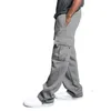 "Men's Cargo Joggers: Cotton Sweatpants for Workouts and Streetwear - Loose Fit, Long Trousers for Sportswear, Hip Hop Style - Available up to 4XL"