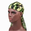 Mode Camouflage Silky Hat Beanie Long Tail Hip Hop Outdoor Sport Cyling Caps för Män Kvinnor Huvudbonader