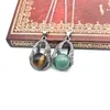 Natural Gem Stone Beads Dragon Claw Necklaces & Pendant Ball Lapis Lazuli Crystal Quartz Women Men Yoga Gothic Jewelry