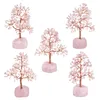 TUMBEELLUWA – arbre d'argent en cristal naturel avec Base de pierres précieuses, ornements de figurines pour la richesse FengShui, décoration de maison porte-bonheur, 260r