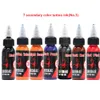 14 Flessen Professionele Tattoo Inkten Supply 1 Oz Zwarte Tatoeages Inkt 30 Ml Kleur Pigment Voor Tatto Permanente Make-Up accessoires