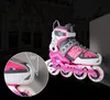 Patins em linha skates menino menina crianças tamanho ajustável botas de patinação piscando para crianças1