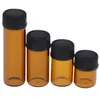 /2/3/5 ml reagens Essential Oil Exempel Bottle Amber Mini Refillable Glass Brown Inals With Cap 1pc 1