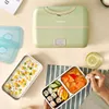 Xiaomi Liren Taşınabilir Pişirme Elektrikli Öğle Yemeği Kutusu Çok Fonksiyonlu Eklenti Elektrikli Isıtma Pişirme Büyük Kapasiteli Çift Katmanlı
