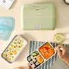 Xiaomi Liren Tragbare elektrische Lunchbox zum Kochen, multifunktionale Plug-in-elektrische Heizung zum Kochen, große Kapazität, Doppelschicht