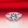 Test di errore positivo 2ct 8mm de Labgrown Moissanite Diamond Ring 925 Anello di fidanzamento in argento sterling Female15236207