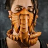 Cadılar Bayramı Scorpion Yeni Facehugger Maskesi Uzaylı Covenant Pençesi Böcek Xenomorph Hugger Kostüm Yüz Solucan PU Deri Maske