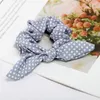 Boutique Bows Elastic Hair Band for Girl and Woman Hair Accessories Plaid Bunny Ear Pony Tail Hair Tie Rope3585883
