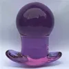 Nowy fioletowy kryształ 50 mm duża wtyczka z pochwy szklarki kulki dilatador anal dildo koralika prostata masaż tyłek buttplug gejowskie zabawki y205292203
