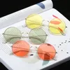 Солнцезащитные очки Классические металлические круглые красные женщины многоцветные очки дизайнерские марки Trend взрослые очки