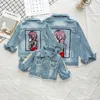 Jaquetas de inverno jaqueta jean para meninas casaco dos desenhos animados manga longa jeans roupas da menina do bebê outerwear topo outono crianças roupas 18558242