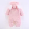 Baby onesies New born baby clothes Coral Fleece warm Baby boy winter clothes Animal bear Overall unisex onesie girls rompers jumps3833742