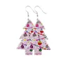 Boucles d'oreilles en cuir de Noël Cuir Drop Drop Boucles d'oreilles pour femmes arbre de Noël Bell Deer Drop Boucle d'oreille pour cadeau de Noël DHL GRATUIT