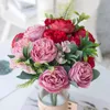 Искусственные цветы Вазы для дома Декор Шелковый Розы Peony Mariage Свадебный букет искусственные растения Рождество Свадьба Декоративный венок