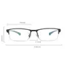 サングラスミンクファッションメタルフレームブランドデザイナーSun Pochromic Lens Mens Business Square Reading Glasses with Box FML4175149