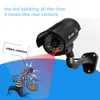 ダミーカメラセキュリティCCTV屋外防水エミュリョアデコイIR LED Wifiフラッシュ赤LEDダミービデオ監視カメラ