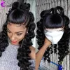 Loose Deep Wave Lace Front Wig Pre Plucked 13x6 360 HD Transparent Lace Frontal Wig Deep Wave Wigs Brazilian Human Hair Wigs2040500