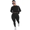 Women tracksuits Two Pieces Pants Set Letter Print Slim Long Sleeve Breathable Trendy Sports Suits Fashion Ladies Outfits