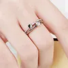 10pcs europäische und amerikanische Mode herzförmige Öffnung Ringe Paar Ringe für Männer Frauen Geburtstag Verlobungshoch Zubehör