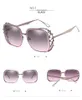 Lunettes de soleil carrées en gros-Steampunk pour femmes strass cristal couronne grand cadre lunettes de soleil mode féminine Vintage nuances lunettes dame