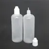 120 ml butelka Pusta plastikowa kropla e płynne butelki z wielokolorową czapką i igłową końcówką DHL za darmo